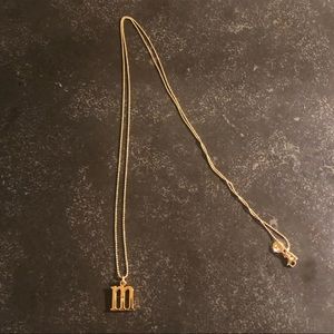 “M” Gold Necklace